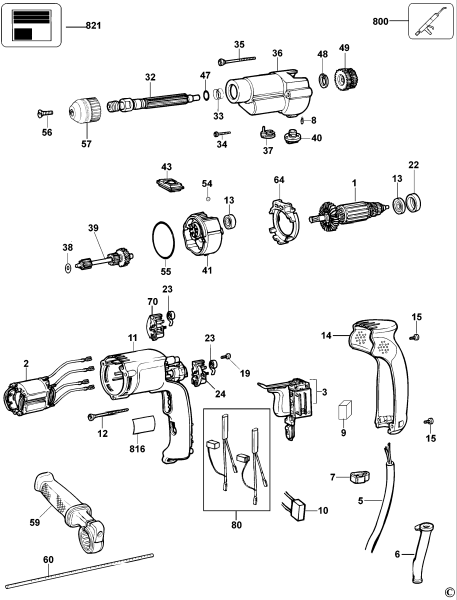 DEWALT Ersatzteile BOHRER DW241 Typ: 3 QS