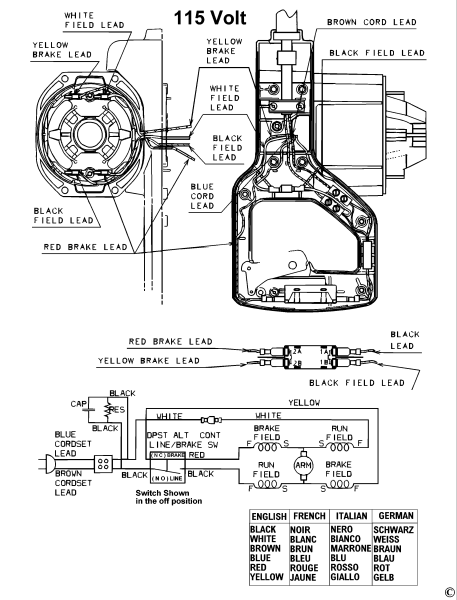 DEWALT Ersatzteile GEHRUNGSSÄGE DW705 Typ: 4 XW