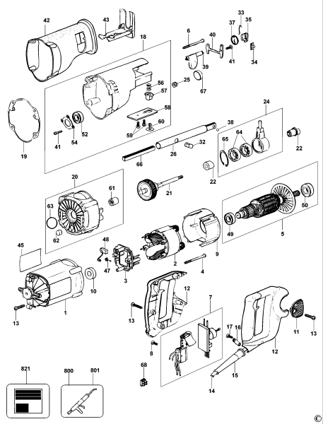 DEWALT Ersatzteile SÄBELSÄGE DW302 Typ: 1 QS