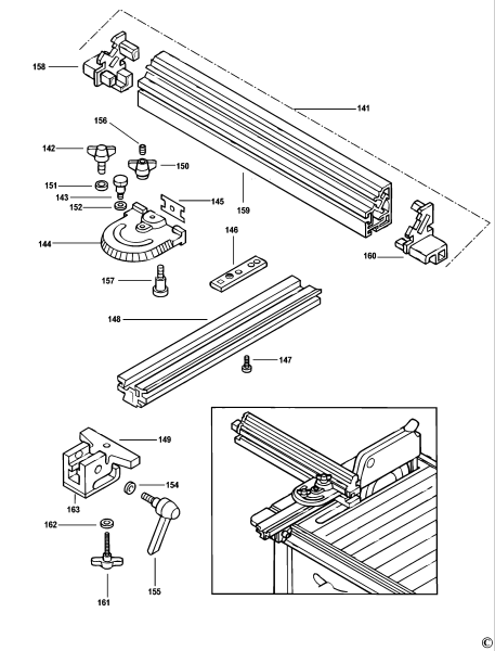 DEWALT Ersatzteile TISCH SAGEN DW719 Typ: 1 QS