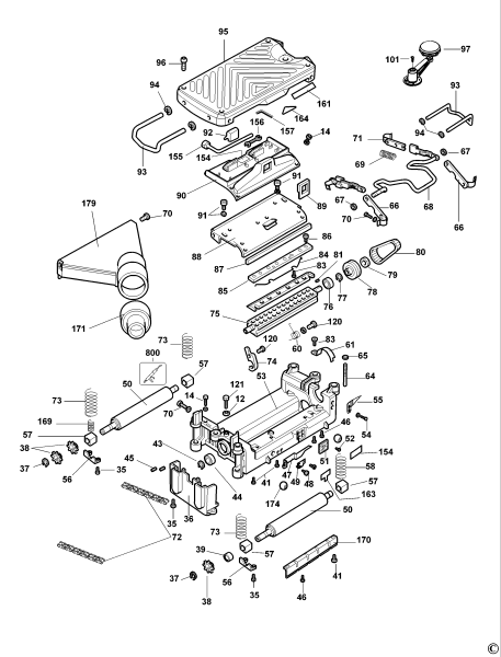 DEWALT Ersatzteile HOBEL-SPANNTIEFEN DW733 Typ: 1A QS
