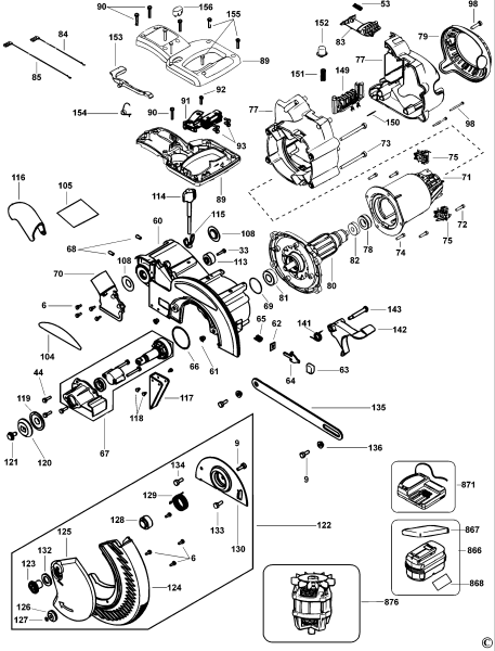 DEWALT Ersatzteile GEHRUNGSSÄGE DW017 Typ: 1 QW