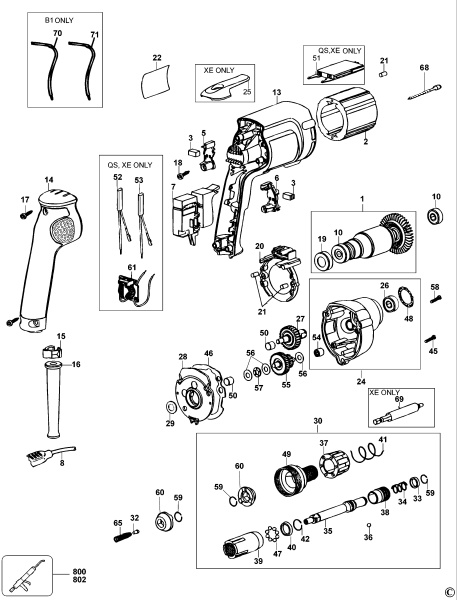 DEWALT Ersatzteile SCHRAUBENDREHER DW269K Typ: 3 QS