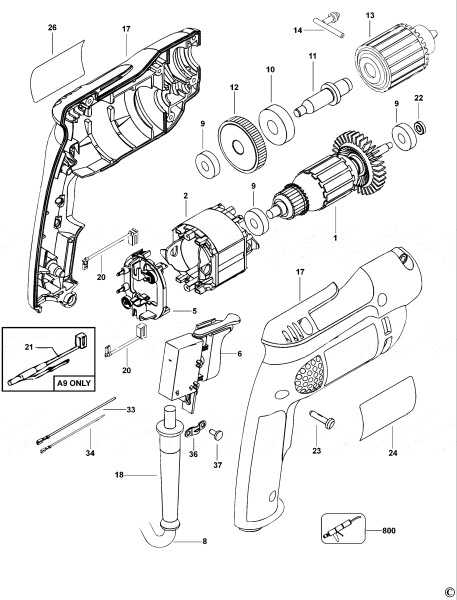 DEWALT Ersatzteile BOHRER D21001 Typ: 1 XJ