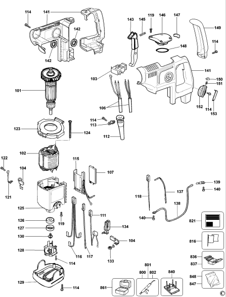 DEWALT Ersatzteile HAMMER DW570K Typ: 2 QS