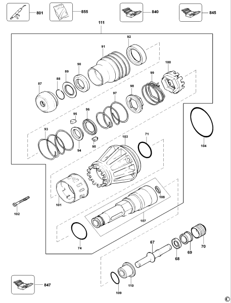 DEWALT Ersatzteile MEISSELHAMMER D25900K Typ: 2 QS