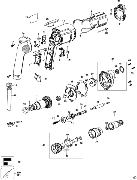 DEWALT Ersatzteile SCHRAUBENDREHER DW274K Typ: 3 QS