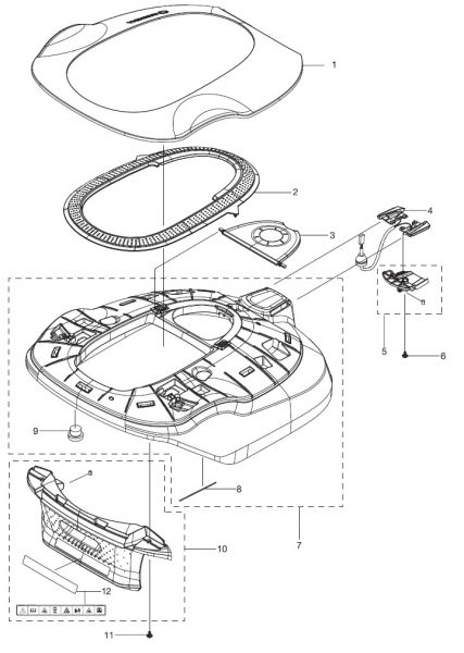 GARDENA Ersatzteile Mähroboter Sileno 4052 Teil 1/6