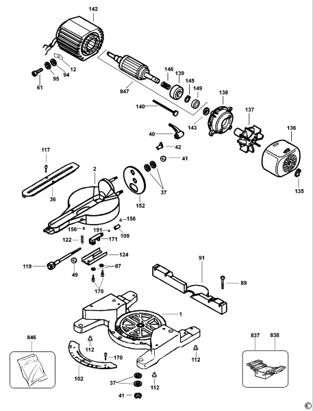 DEWALT Ersatzteile TISCH SAGEN DW711 Typ: 2 QS