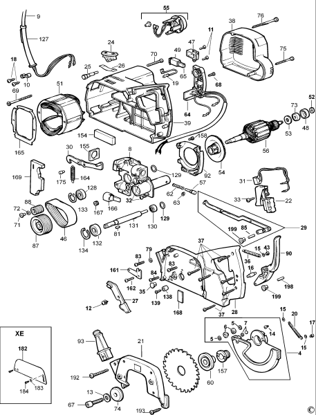 DEWALT Ersatzteile GEHRUNGSSÄGE DW701 Typ: 2 DE
