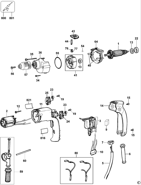 DEWALT Ersatzteile BOHRHAMMER D21711 Typ: 1 QS