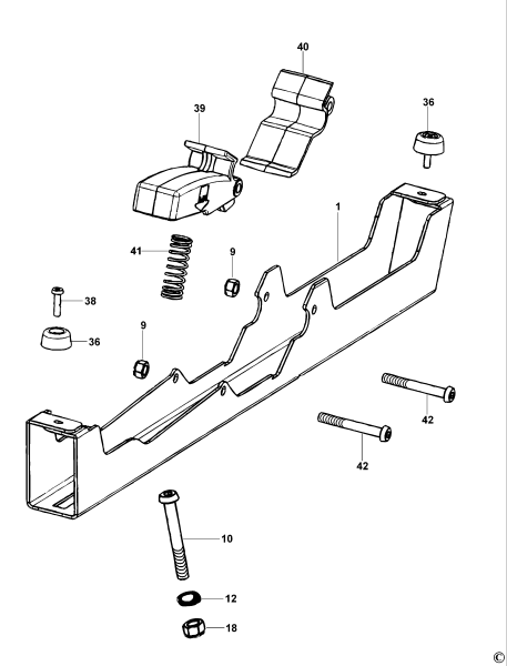 DEWALT Ersatzteile HALTERUNG DE7030 Typ: 1-2 XJ