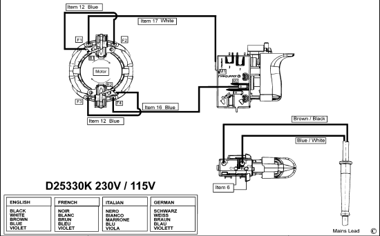 DEWALT Ersatzteile MEISSELHAMMER D25330K Typ: 2 QS