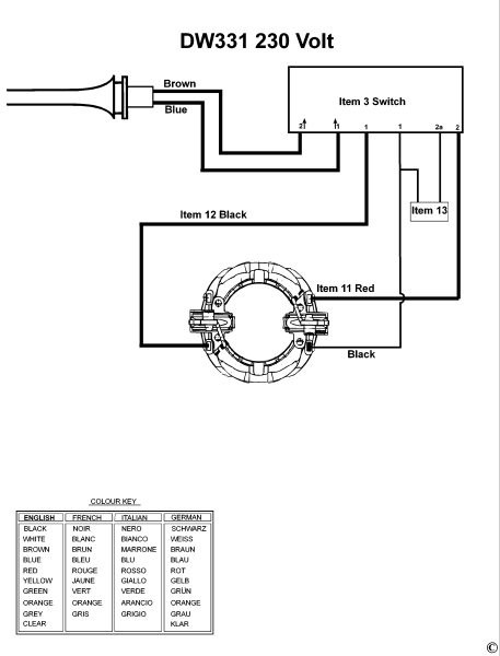 DEWALT Ersatzteile STICHSÄGE DW331 Typ: 1 QS