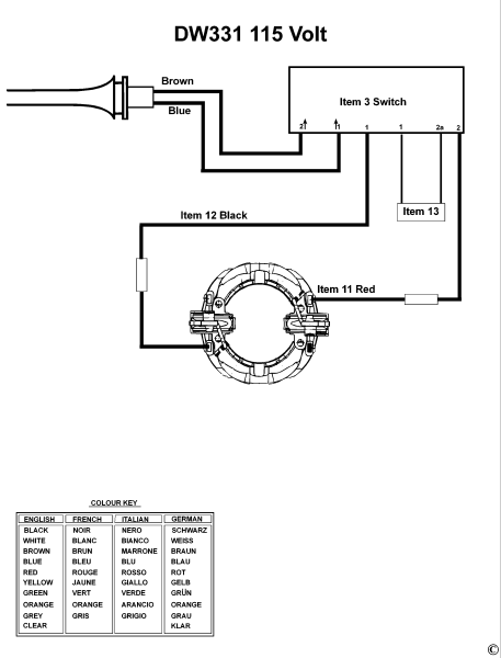 DEWALT Ersatzteile STICHSÄGE DW331 Typ: 1 QS