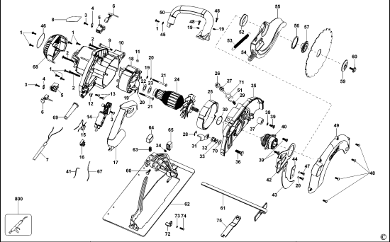 DEWALT Ersatzteile KREISSGE D23650 Typ: 1 QS