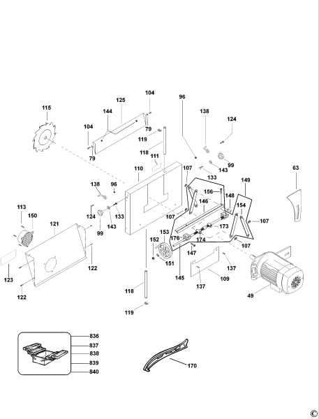 DEWALT Ersatzteile STANDORTSÄGE D27400 Typ: 2 QS