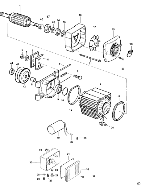 DEWALT Ersatzteile STANDORTSÄGE D27400 Typ: 2 QS