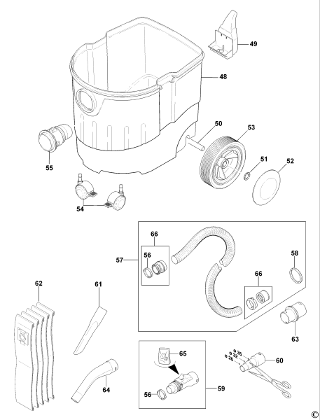 DEWALT Ersatzteile GEBLÄSE D27901 Typ: 1 QS