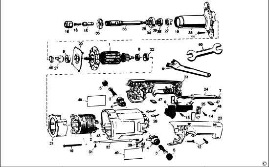 DEWALT Ersatzteile FORMSCHLEIFER DW888 Typ: 2 XJ