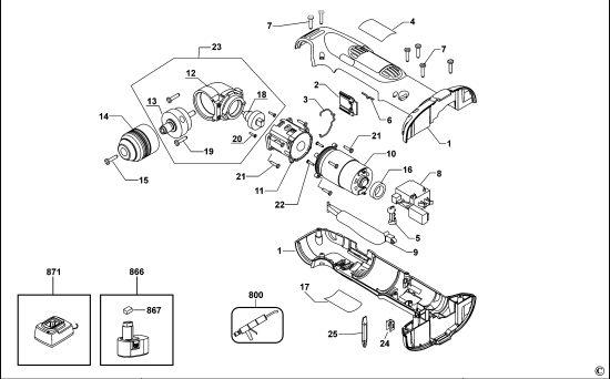 DEWALT Ersatzteile RIGHT ANGLE DRILL DW960 Typ: 2 QS