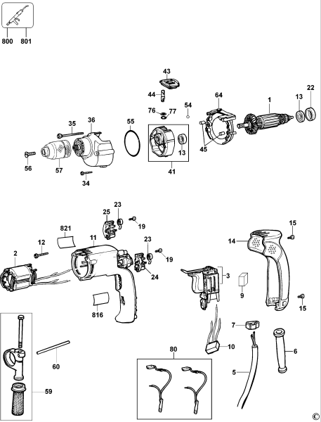 DEWALT Ersatzteile BOHRER D21717 Typ: 2 QS