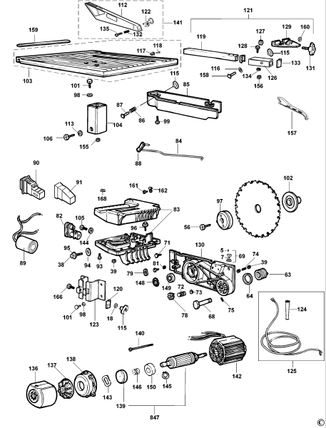 DEWALT Ersatzteile GEHRUNGSSÄGE DW710 Typ: 3 QS