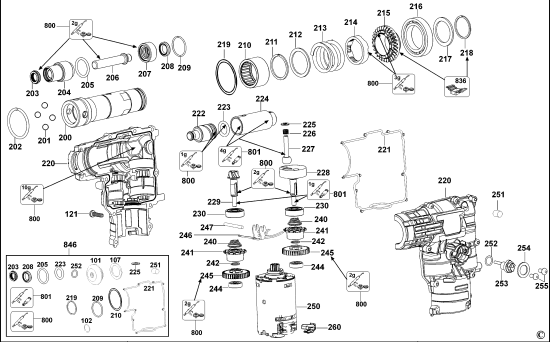 DEWALT Ersatzteile DREHHAMMER DC224K Typ: 1 QW