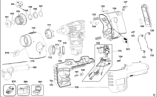 DEWALT Ersatzteile DREHHAMMER DC232K Typ: 1 QW