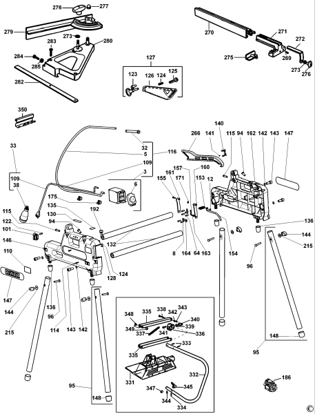 DEWALT Ersatzteile KAPP. UND GEHRUNGSSAGE DW743N Typ: 1 QS