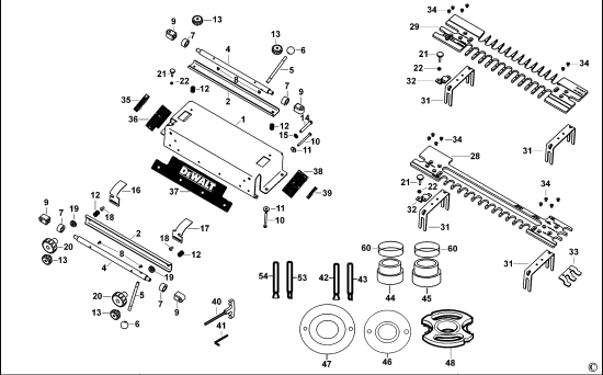 DEWALT Ersatzteile SCHWALB.SCHWANZHALT. DE6212 Typ: 1 QS