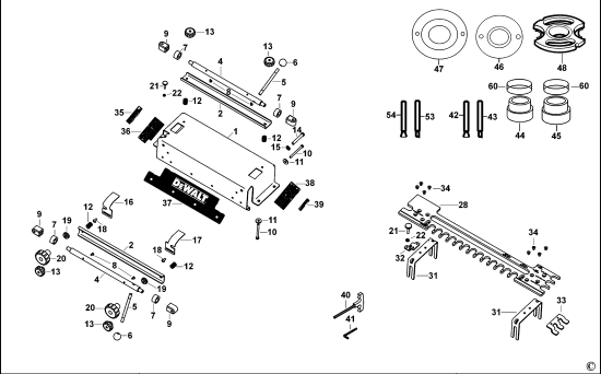 DEWALT Ersatzteile SCHWALB.SCHWANZHALT. DE6210 Typ: 1 QS
