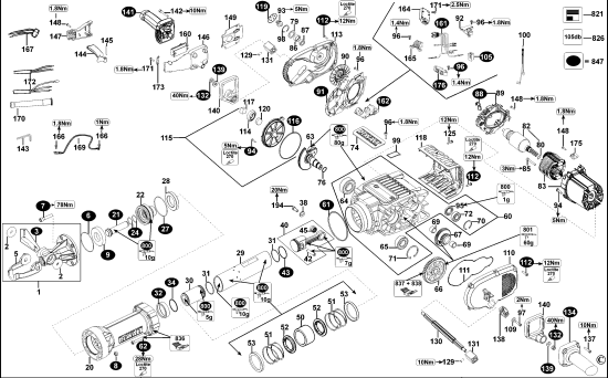 DEWALT Ersatzteile MEISSELHAMMER D25980 Typ: 1 QS