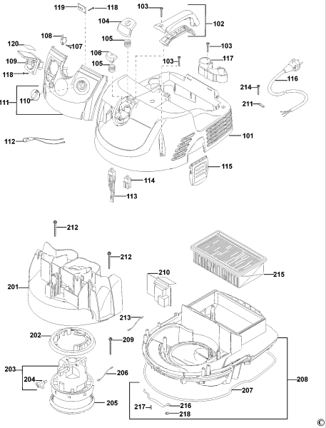 DEWALT Ersatzteile GEBLÄSE D27902 Typ: 1 QS