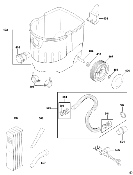 DEWALT Ersatzteile GEBLÄSE D27902 Typ: 1 QS