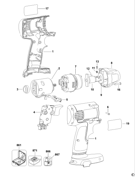 DEWALT Ersatzteile SCHLAGSCHRAUBENSCHL. DW055K Typ: 1 QW