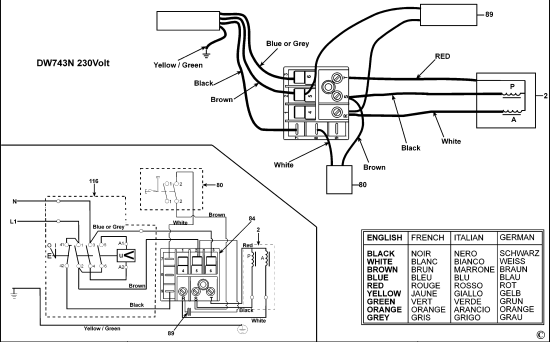 DEWALT Ersatzteile KAPP. UND GEHRUNGSSAGE DW743 Typ: 4 QS