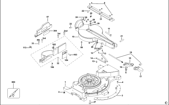 DEWALT Ersatzteile TISCH-, KAPP- UND GEHRUNGSSÄGE D27112 Typ: 1 QS
