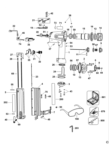 DEWALT Ersatzteile 50MM STAUCHKOPF NAGLER D51238K Typ: 2 QS