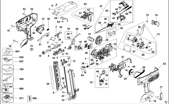 DEWALT Ersatzteile NAGLER DC617 Typ: 1 XJ