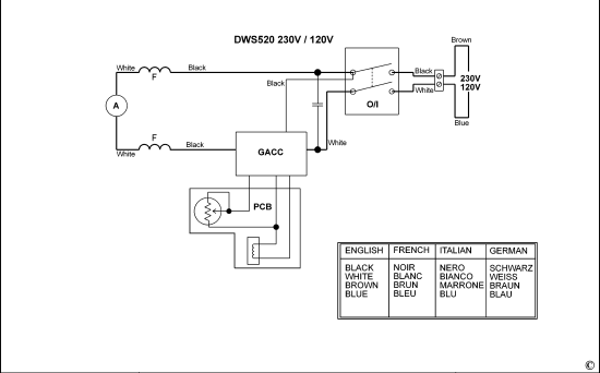 DEWALT Ersatzteile TAUCHKREISSÄGE DWS520 Typ: 1 QS