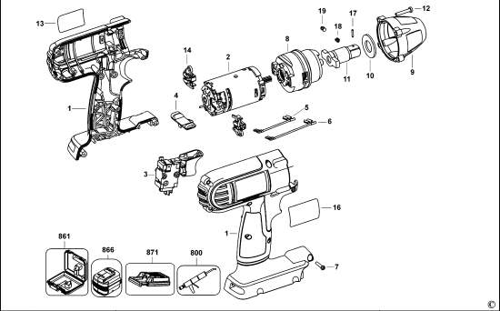 DEWALT Ersatzteile SCHLAGSCHRAUBENSCHL. DC810 Typ: 1 QW