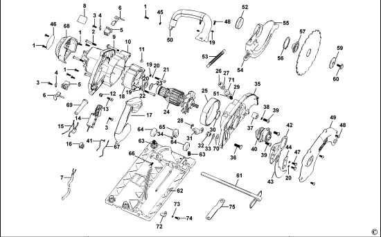 DEWALT Ersatzteile KREISSGE D23651 Typ: 1 QS