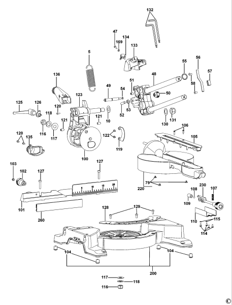 DEWALT Ersatzteile GEHRUNGSSÄGE DW771 Typ: 1 QS