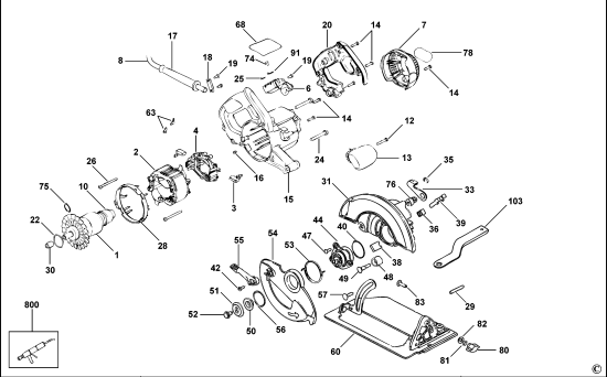 DEWALT Ersatzteile KREISSGE DW367 Typ: 1 XJ