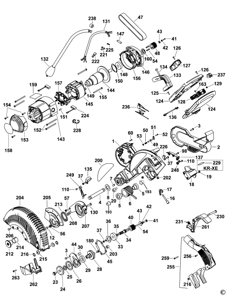 DEWALT Ersatzteile GEHRUNGSSÄGE DW717 Typ: 1 QS