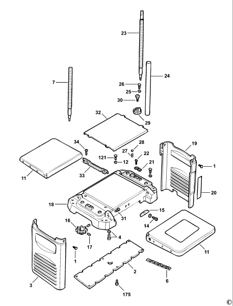 DEWALT Ersatzteile HOBEL-SPANNTIEFEN DW734 Typ: 1 XJ