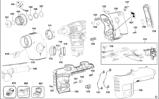 DEWALT Ersatzteile DREHHAMMER DC232K Typ: 2 DE
