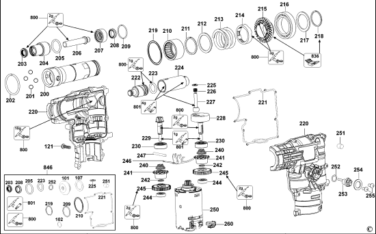 DEWALT Ersatzteile DREHHAMMER DC234K Typ: 2 QS