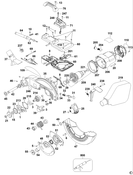 DEWALT Ersatzteile GEHRUNGSSÄGE DW713XPS Typ: 1 QS